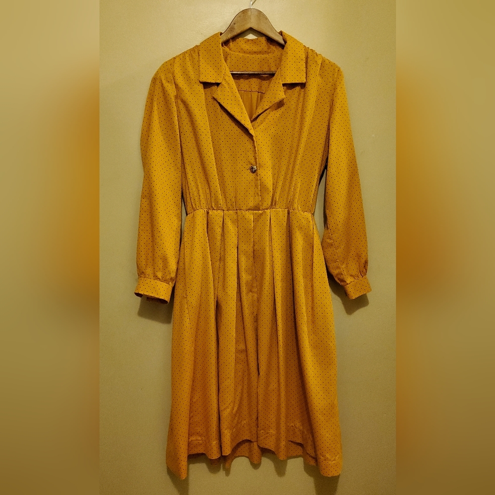 Vintage Long Sleeve Collared Dress